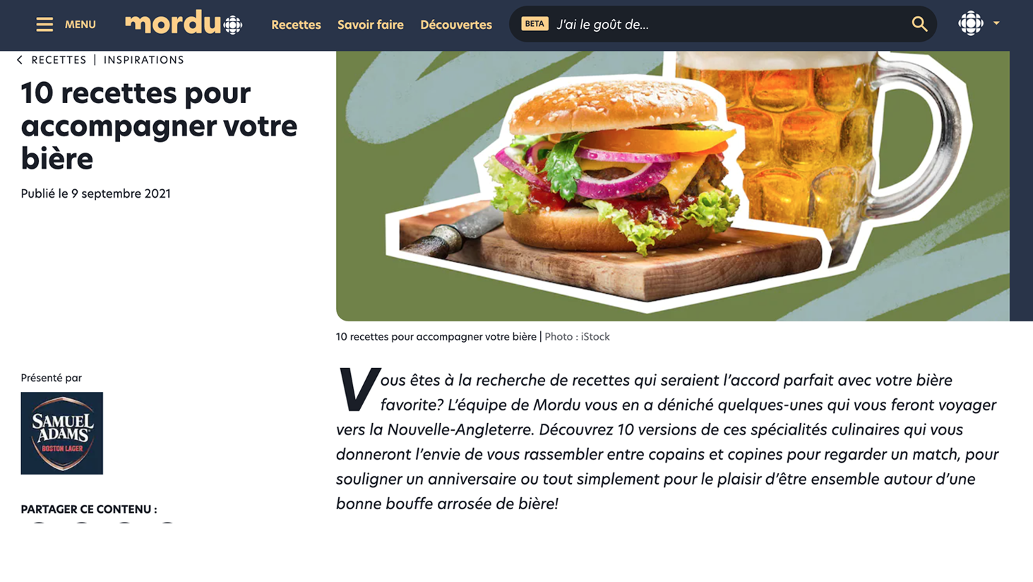 Visibilité Logo Mordu Inspirations (Collection de recettes)