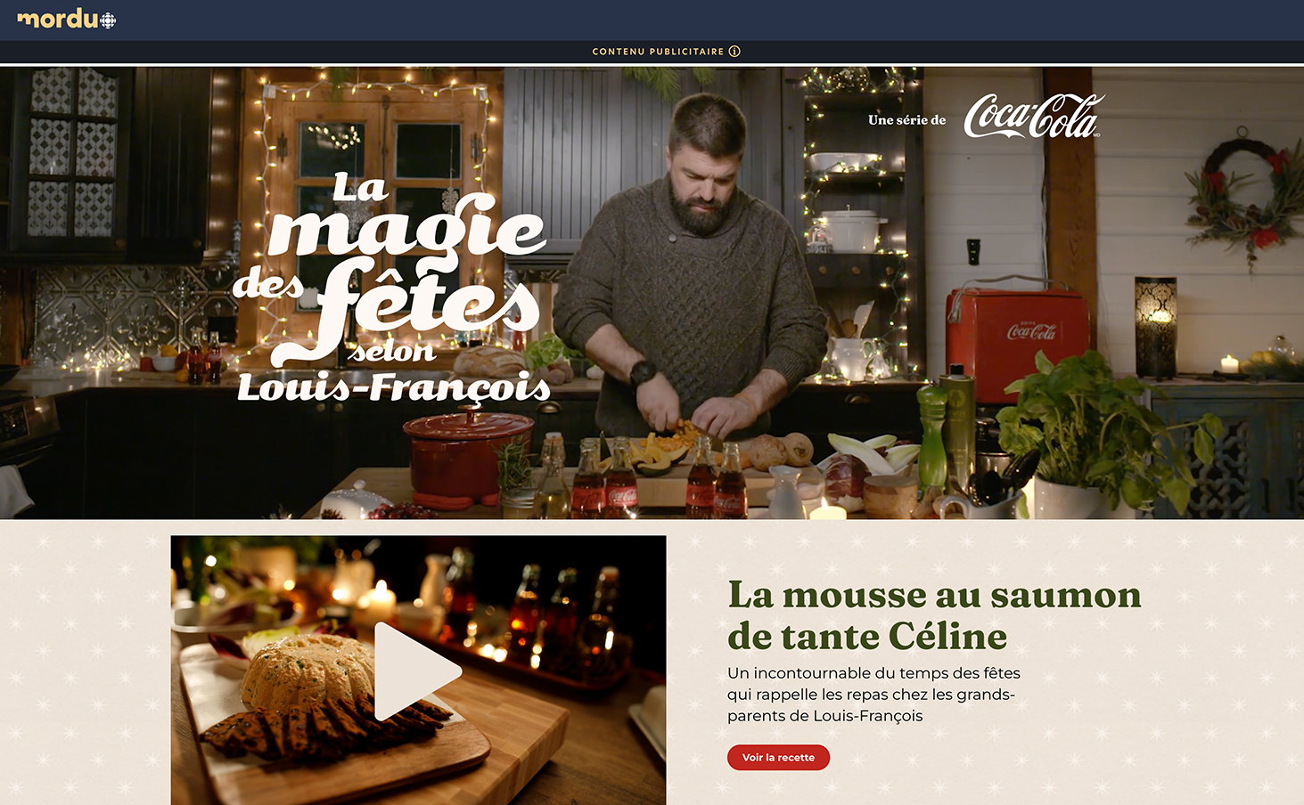 Visibilité Logo Mordu Contenu de marque La magie des fêtes selon Jean-François