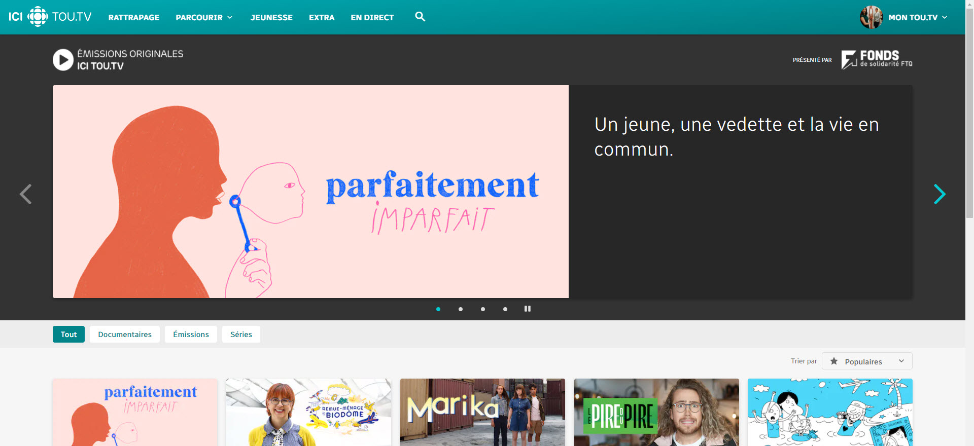 Visibilité Logo ICI TOU.TV Thématique